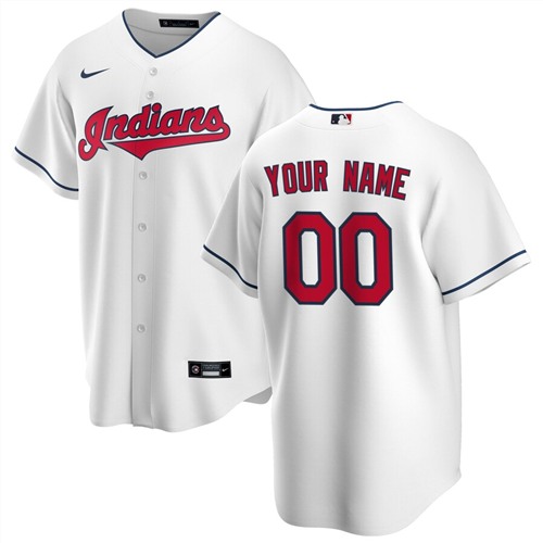 Men's Cleveland Indians Customized Stitched MLB Jersey